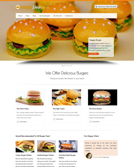 burger shop online