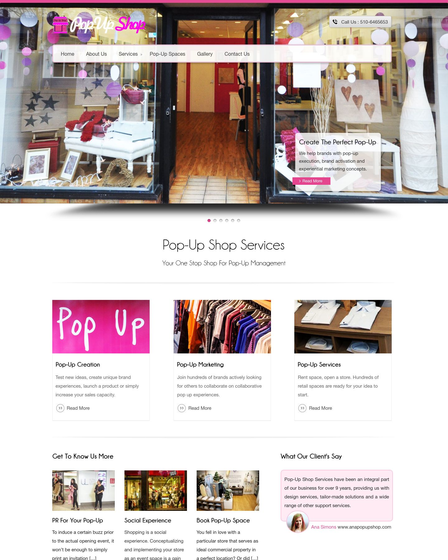 Pop-up Shop & Flash Retail Service WordPress Theme