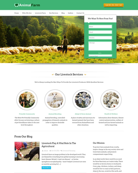 AnimalFarm WordPress Theme For Livestock Farming | InkThemes