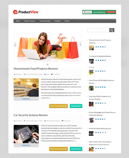 WordPress product review theme