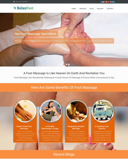 Mobile Foot Massage Service WordPress Theme & Template | InkThemes