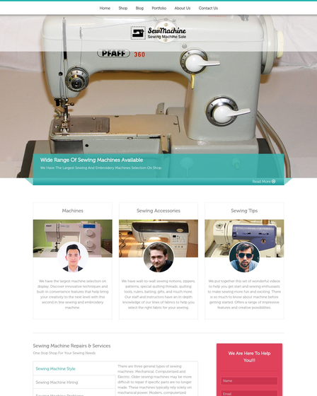 Sewing Machine Sale WordPress Theme & Template