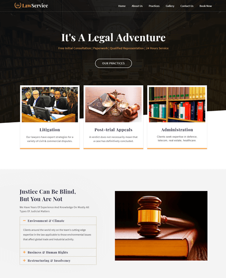 Law Firm & Business WordPress Theme Thumb Image