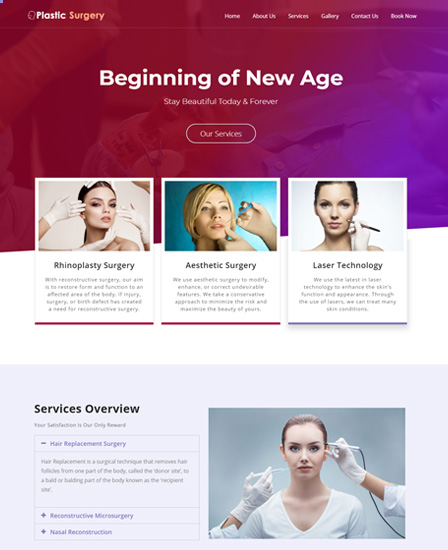 Plastic Surgery Clinic WordPress Theme Thumb Image