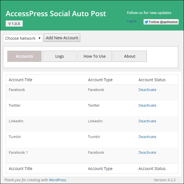 AccessPress Social Auto Post WordPress Plugin InkThemes