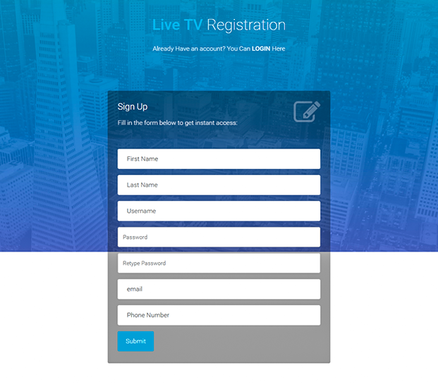 Live tv php script portal access Live tv php script portal access