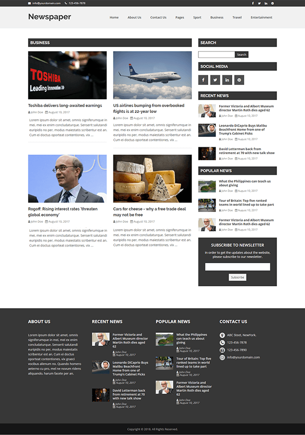 Responsive Newspaper PHP Script | InkThemes