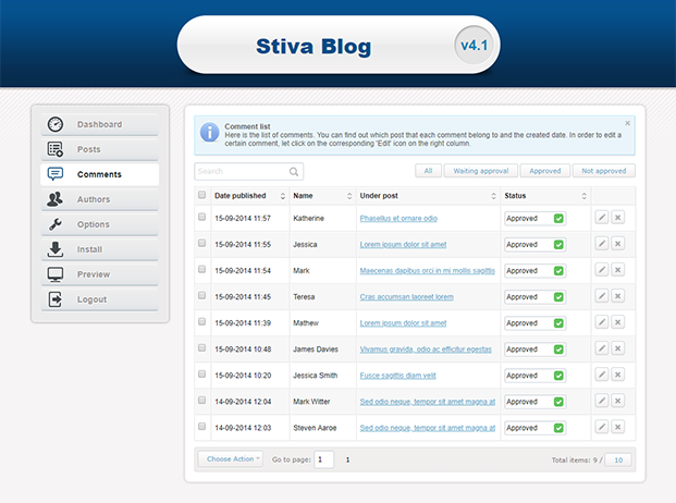 STIVA PHP Blog Script For Bloggin Platform | InkThemes