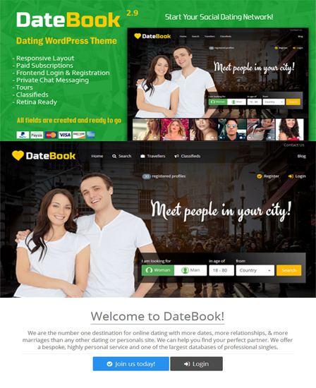 Date Book WordPress Theme