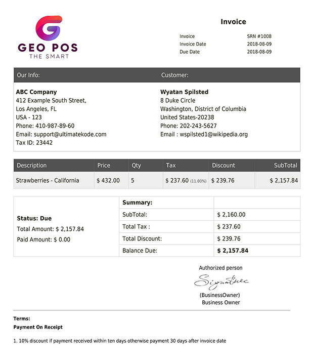 Geo Pos Point Of Sale Php Script Inkthemes