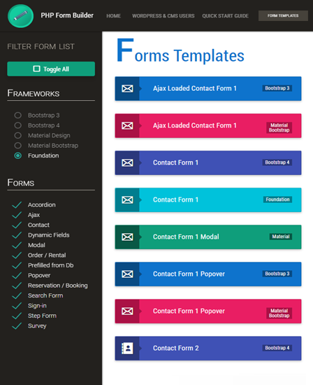 Form Builder PHP Script