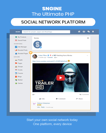 social network php script