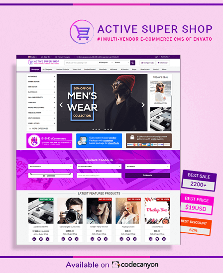 Active Super Shop - Multi Vendor PHP Script