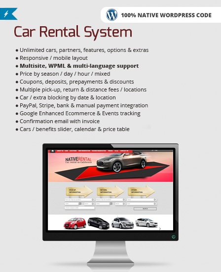 Car Rental WordPress Plugin