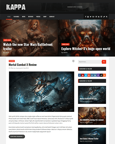 Responsive Games Website Templates