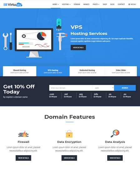 Web Hosting WordPress Theme