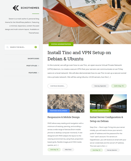 Severn WordPress Blog Theme