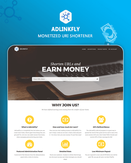 AdLinkFly - URL Shortener PHP Script