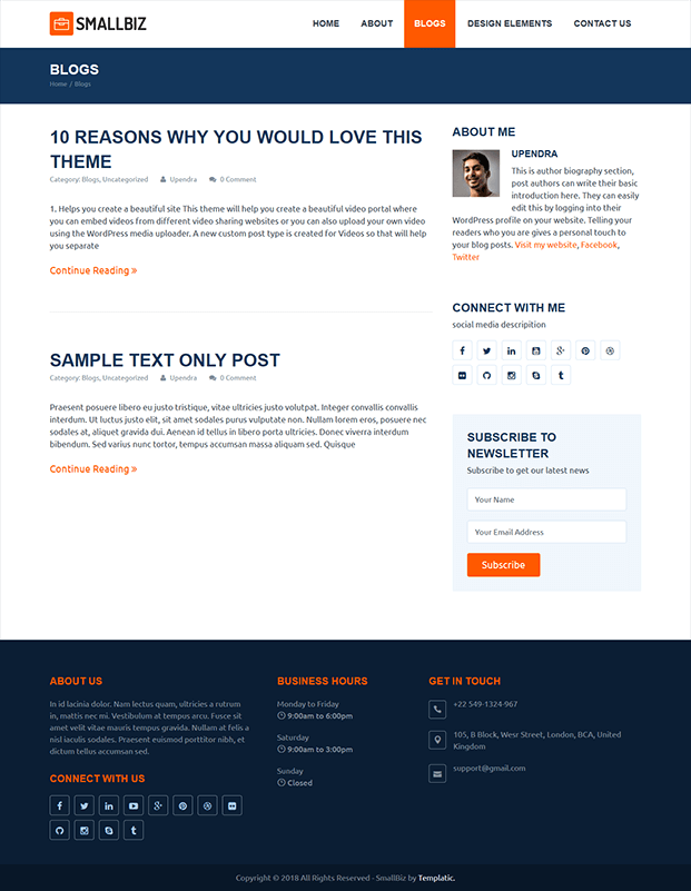 Smallbiz Wordpress Theme For Small Business Inkthemes Images, Photos, Reviews