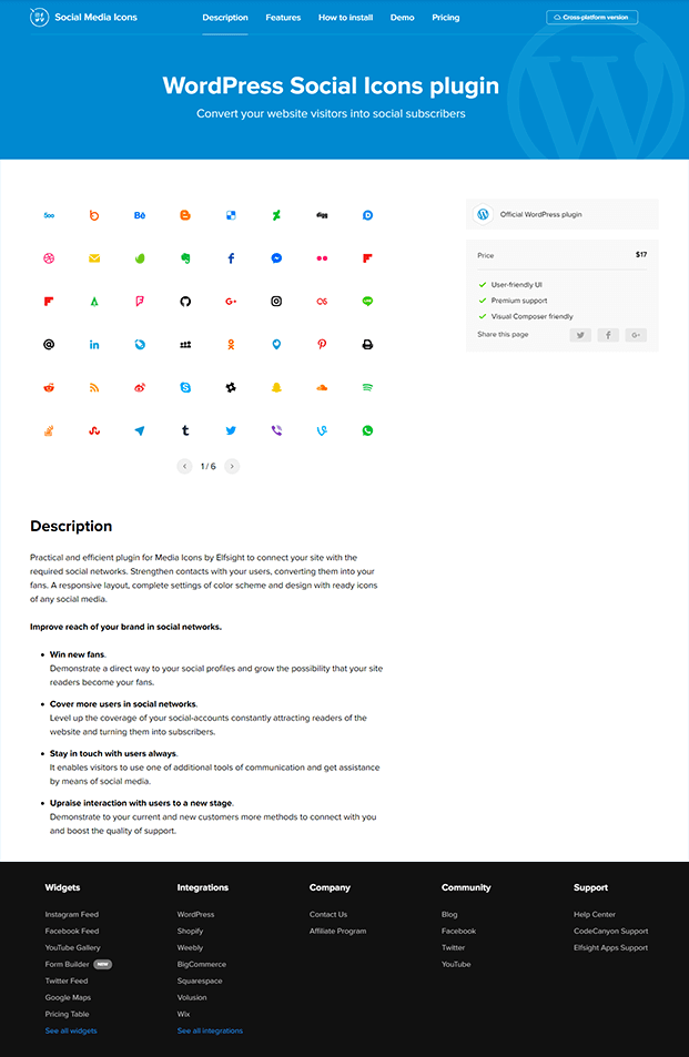 WordPress Social Icons Plugin InkThemes