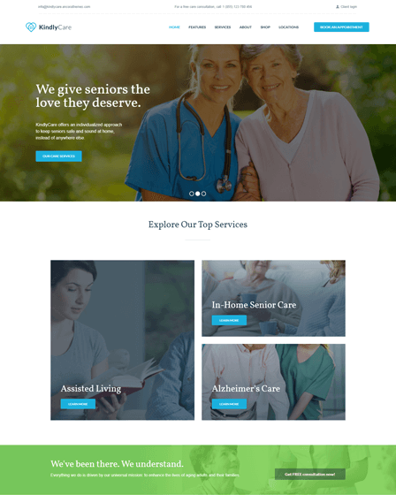 KindlyCare WordPress theme