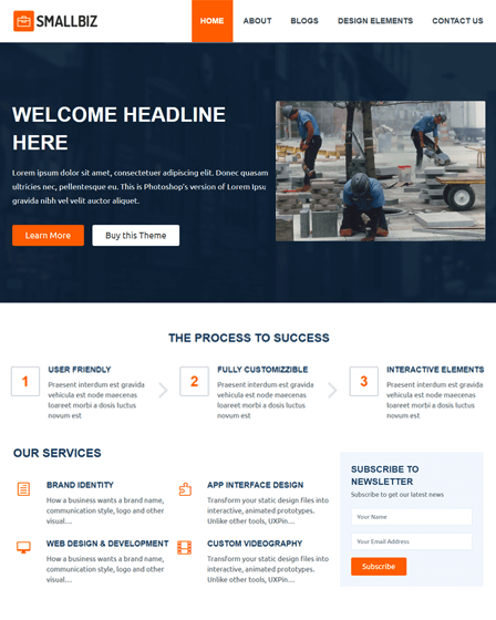 SmallBiz - WordPress Theme For Small Business