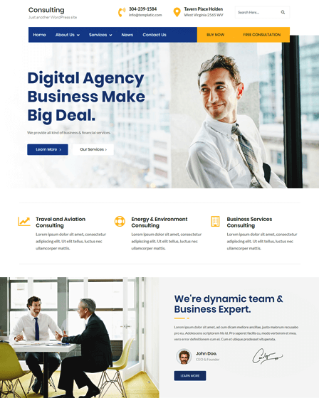 Consulting - Corporate Business WordPress theme