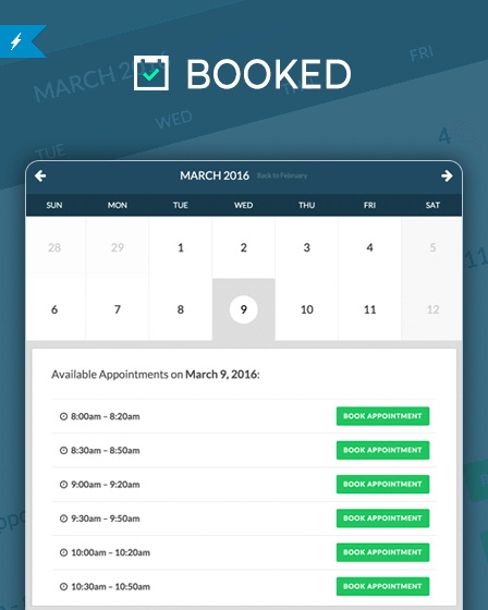 Booked - Appointment Booking WordPress Plugin