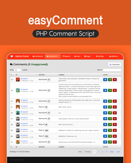 Thumb-Image PHP Comment Script