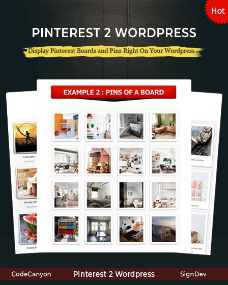 Pinterest to WordPress Plugin