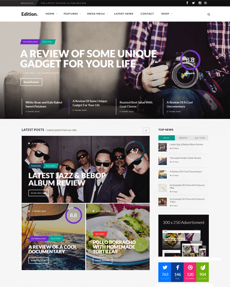 Edition - Responsive Magazine WordPress Theme