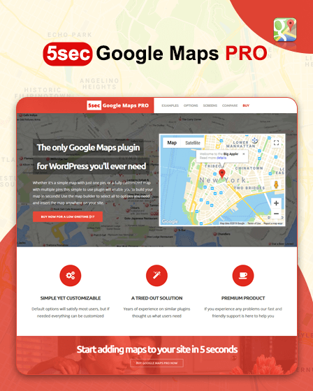 5Sec Google Map Pro Plugin