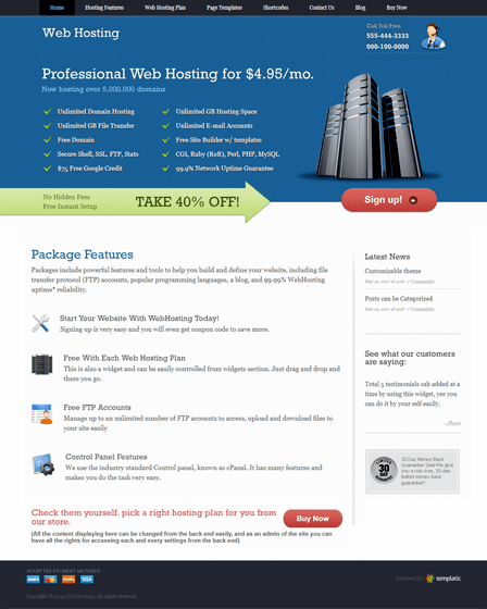 WebHosting WordPress Theme