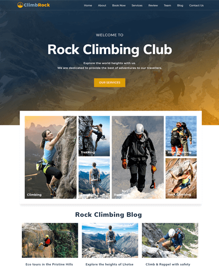 Climb Rock WordPress theme