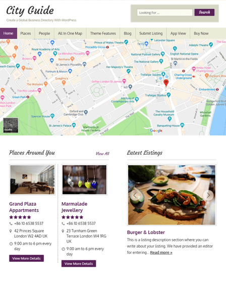 City Guide WordPress Theme