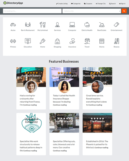 Featured Image PHP Business Directory Script