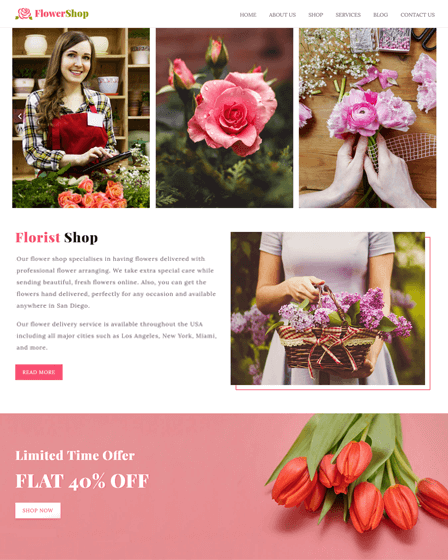 Flower Shop Florist WordPress Theme