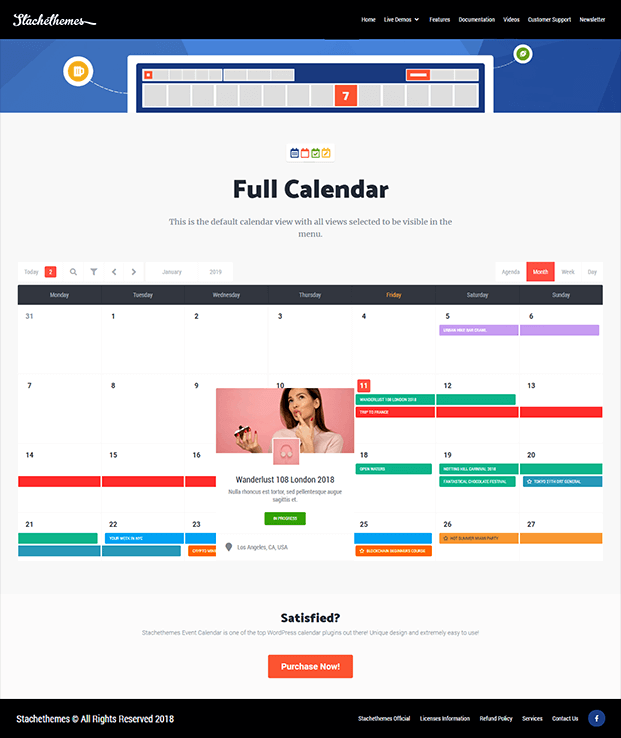 Stachethemes Event Calendar Plugin For WordPress InkThemes