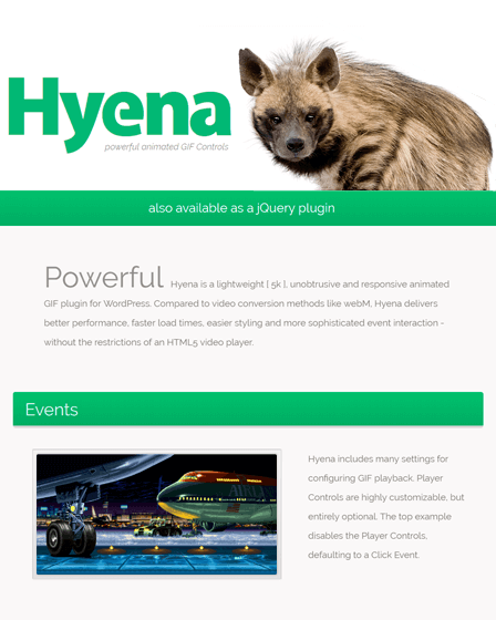 Hyena GIF WordPress Plugin