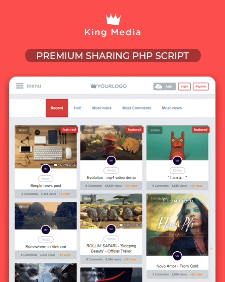 King Media Sharing PHP Script