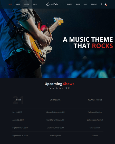 WordPress Music Theme