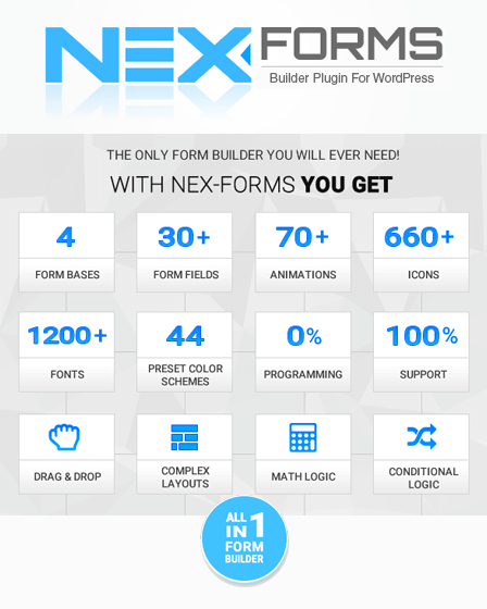 NEX-Forms - Form Builder Plugin For WordPress