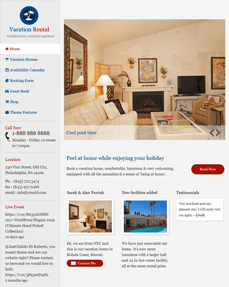 Vacation Rental WordPress Theme