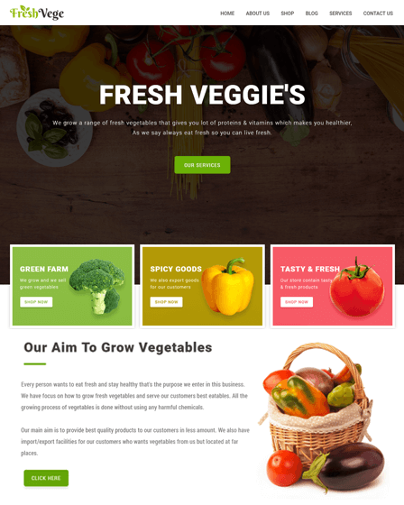 Vegetable Shop WordPress Theme