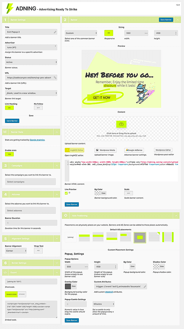 Adning Ad Management Wordpress Plugin Inkthemes