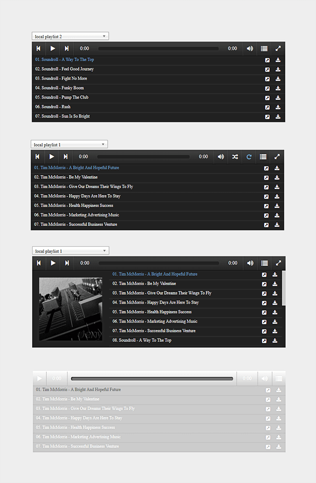 Responsive HTML5 Music Player WordPress Plugin InkThemes