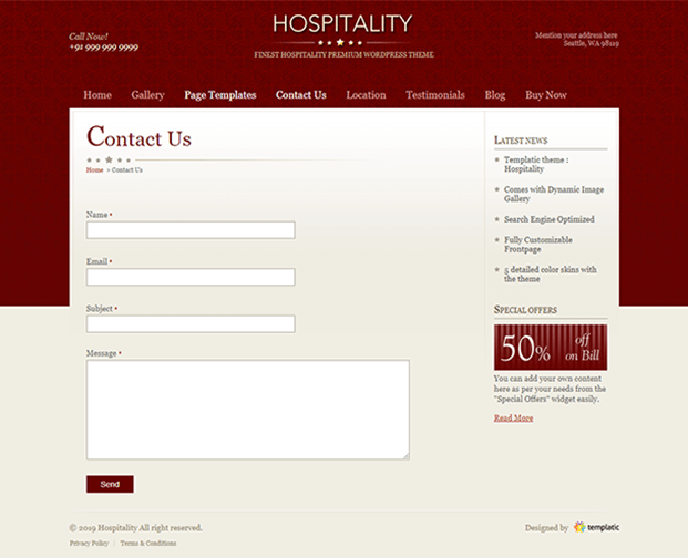 Hospitality WordPress Theme For Hotels & Wellness Center InkThemes