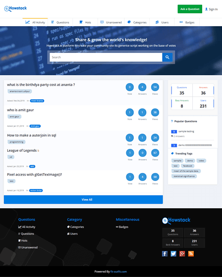 Question And Answer PHP Script