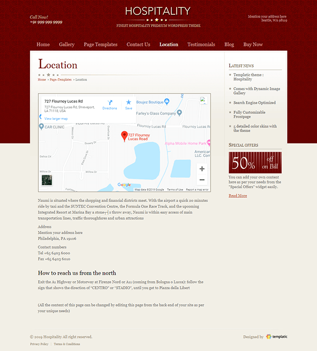 Hospitality WordPress Theme For Hotels & Wellness Center InkThemes