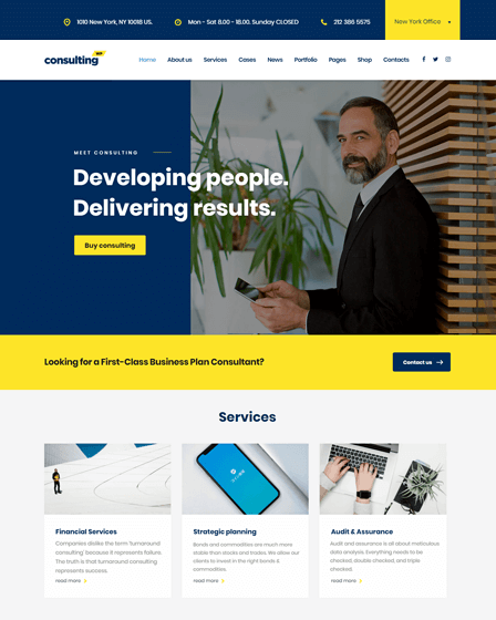 Consulting WordPress Finance theme